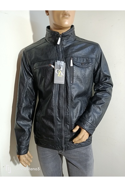 CZK İçi kürklü reguler deri mont