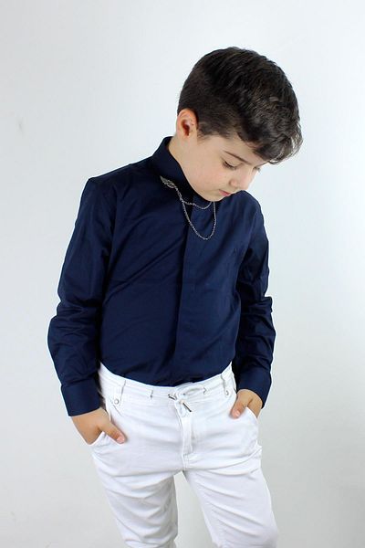 Doctor junior Риза за момче с яка и верига