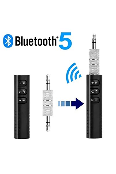 Vikefon Black Car Bluetooth 5.0 Receiver 3.5mm 3.5 AUX Jack Stereo Music Audio Car Kit Transmitter Speaker A