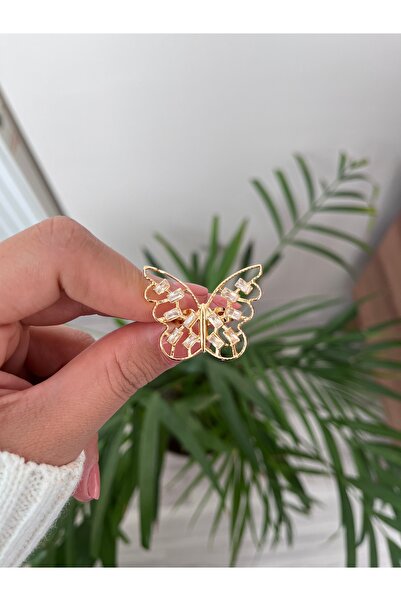 RM Bijuteri Baguette Stone Large Size Butterfly Adjustable Ring