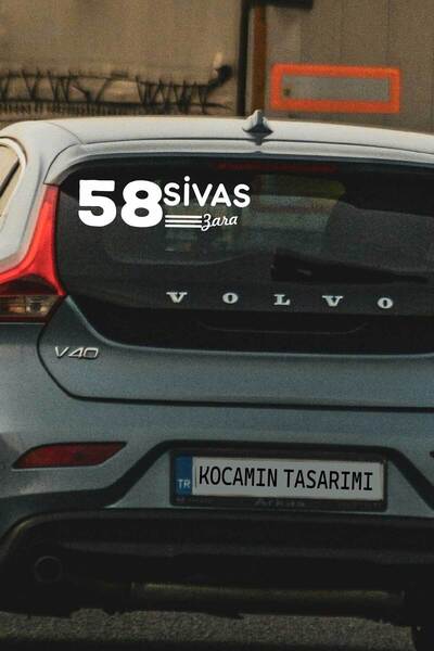 Kocamın Tasarımı Sivas 58 Zara Kişiye Özel Plaka Sticker Kaliteli Şehir ve İl...