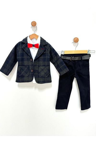 By Cwhr Red Bow Tie Shirt Boy's Trousers Stamp Jacket Boy's Suit Boy's Suit