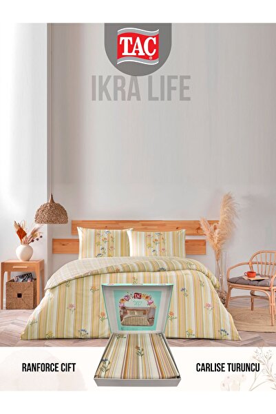 Taç CARLISE TURUNCU Ranforce Çift Kişilik Nevresim Takımı