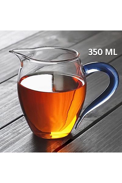 MIBRU Coffee and tea glass server jug 350ml blue