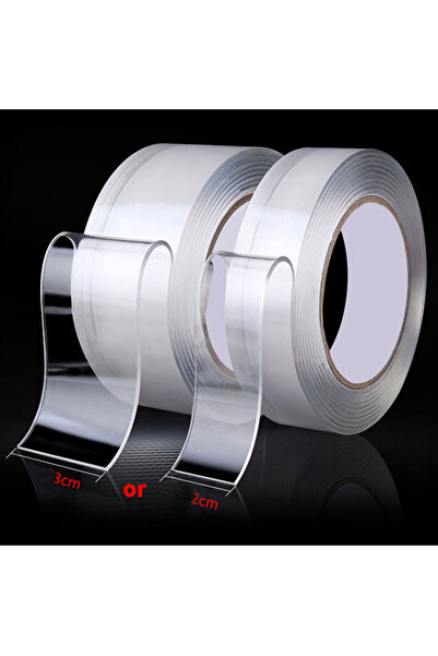 Choice شريط لاصق مزدوج الجوانب بطول 30 مم و1 مم و5 أمتار، شريط نانو مزدوج الجوانب شفاف وقابل لإعادة الاستخدام ومقاوم للماء بطول 1/2/3/5 أمتار