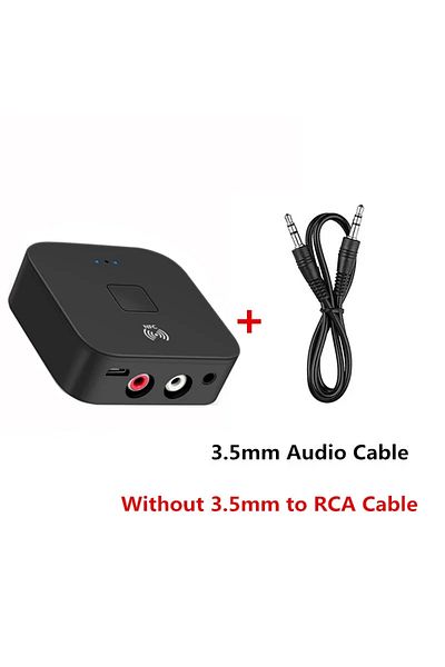 Choice بلوتوث V5.0 بدون RCA مستقبل بلوتوث 5.0 بمقبس Aux مقاس 3.5 مم ومحول لاسلكي RCA ودونجل وميكروفون وNFC