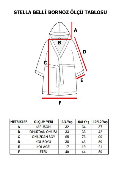 Stella Belli Navy Colored Children's Bathrobe - Loincloth Hooded, Pamira Patterned Hand Woven