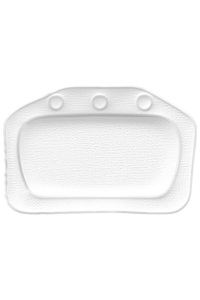 Choice وسادة حوض استحمام بيضاء للرقبة ومسند رأس ناعم مع كوب شفط، وسادة حمام س...