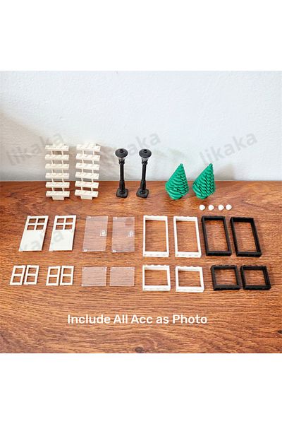 Choice Blackwhite Parts City Friends Door Window Set Building Blocks Compatible Classic House Architecture