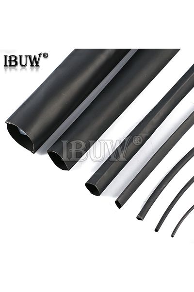 Choice 4.5mm 5meters/lot Heat Shrinkable Tube 1mm 1.5mm 2mm 3mm 4mm 5mm 6mm Black Insulation Sleeve