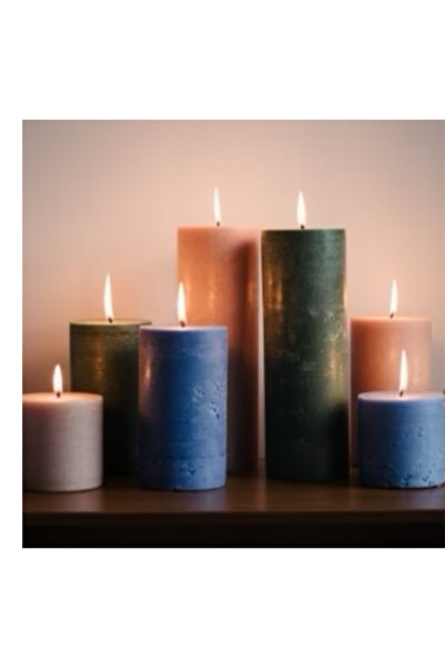 TabSecret Candle Büyük Boy 7 li Sütun Mum Seti