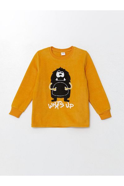 LC Waikiki Crew Neck Fleece Boy's Pajama Set