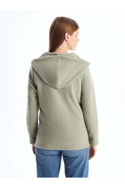 LC Waikiki LCWAIKIKI Basic Kapüşonlu Kadın Fermuarlı Sweatshirt