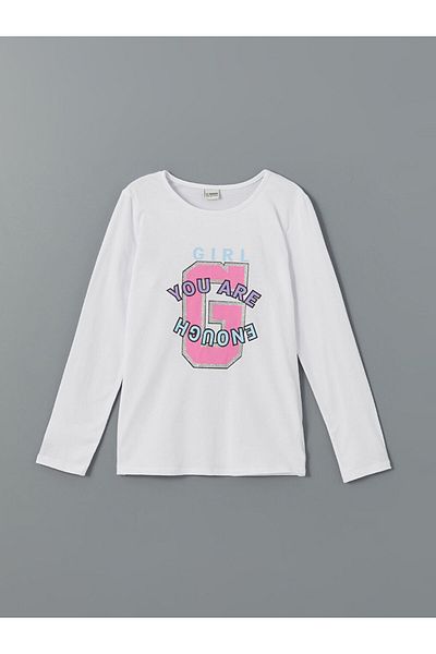 LC Waikiki Κοριτσίστικο T-Shirt με λαιμόκοψη