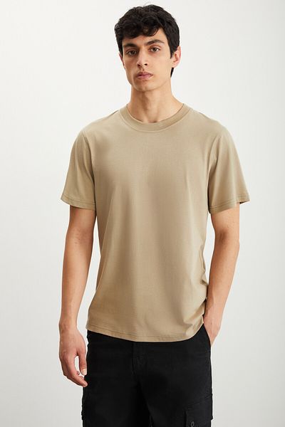 GRIMELANGE Ανδρικό μπλουζάκι Michel Mink Slim Fit - 100% οργανικό βαμβάκι, ραφές στο πλάι