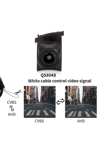 Choice كاميرا أمامية 12 فولت، كاميرا شعار AHD، كاميرا مقاومة للماء لشبكة السيارة الأمامية، مناسبة لسيارات BMW الفئة الثالثة