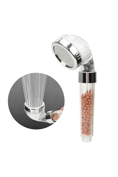 Choice WHITE Energy Saving Shower Head Bathroom Products Handheld Anion Filter Home Improvement High Pressu