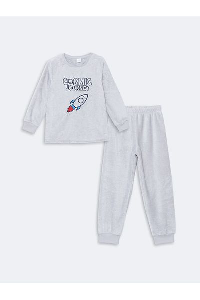 LC Waikiki Σετ πιτζάμες Crew Neck Plush Boy - W4DB89Z4