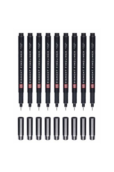 Talens Set of 9 Pigment Fineliner Technical Drawing Pen