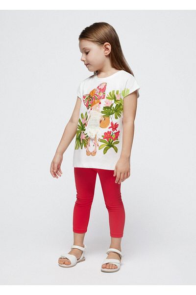 MAYORAL Girl's T-Shirt and 2-Piece Leggings Set - 3709
