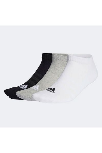 adidas Set mit 3 Paar grauen, dämpfenden, knöchellosen Socken – IC1333