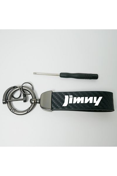 Choice Jimny Carbon Leather Car Keychain Chain Key Rings Degree Rotating Horseshoe Rings For Suzuki Jimny