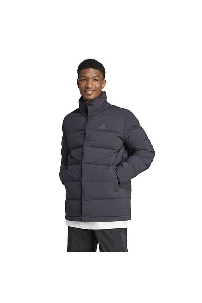 adidas Мъжко ватирано яке Helionic със средна дължина, черно, IK3186