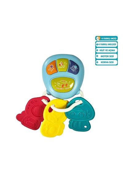 VARDEM OYUNCAK Vardem Baby Piano - Activated, Sound, Keychain, +12 Months