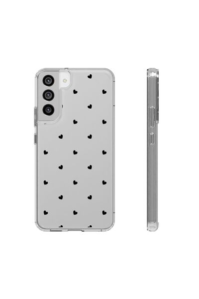 izzytech حافظة هاتف شفافة لهاتف سامسونج S20 بلس حافظة هاتف متينة بنمط قلب لطيف