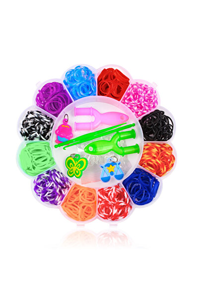 Choice رقم المنتج: MH (600 قطعة) - مجموعة أساور ملونة إبداعية من 600 قطعة - ط...