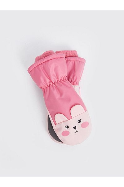 LC Waikiki LCW ACCESSORIES Mädchenhandschuhe mit rosa Hasenfigur