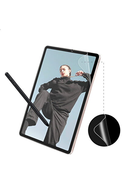 m.tk moveteck Samsung Galaxy Tab S9 Fe Plus 12.4 Inç Nano Kırılmaz Ekran Koruyucu Şeffaf Cam Sm-x610 (UYUMLU)