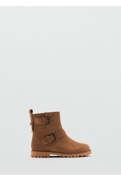 MANGO Kids Botine din piele cu cataramă