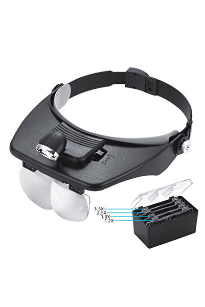 Choice Black Head-mounted Magnifier 1.2/1.8/2.5/3.5X Four magnifications Convenient Magnifier Suitable for