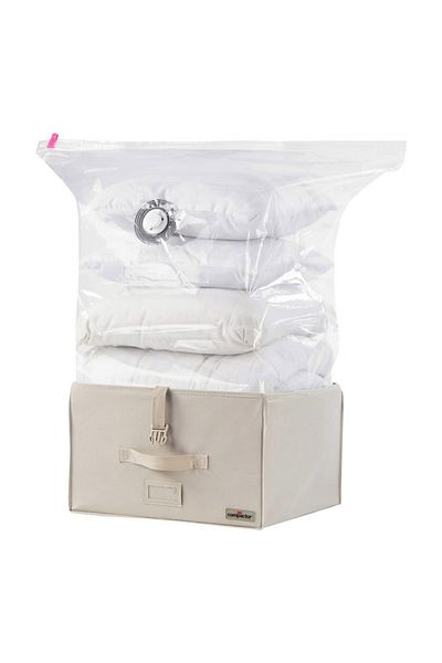 COMPACTOR Rigid Zipper Closure Stackable Vacuum Storage Box 100 Liter