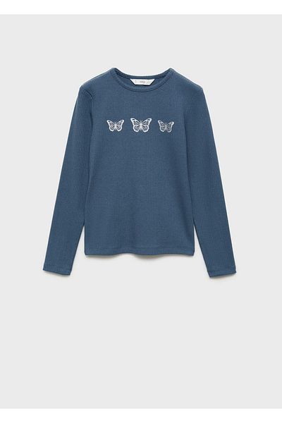 MANGO Kids Tricou cu model cu nervuri