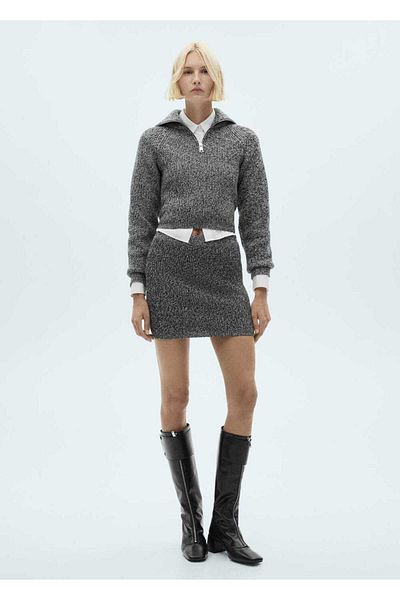MANGO Woman Melted Mini Skirt