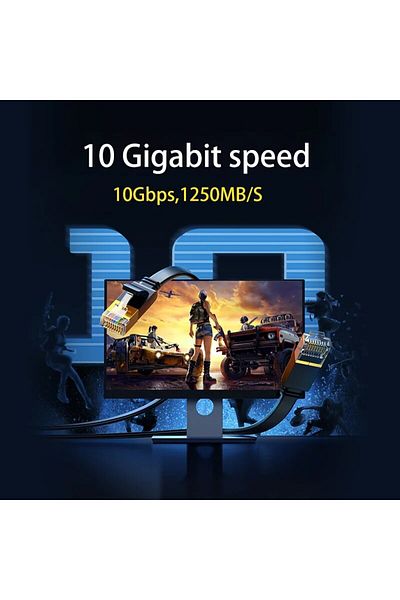 Choice كابل إيثرنت Cat 7 بطول 5 أمتار، كابل شبكة Cat7 عالي السرعة ومسطح Gigabit STP Rj45 LAN بسرعة 10 جيجابت في الثانية و1250 ميجابايت في الثانية