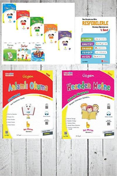Üçgen Yayıncılık Üçgen 1.Sınıf Heceden Metne+Anlamlı Okuma+Okuma Dizisi (8 li)