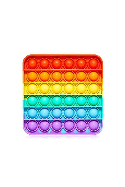 Choice لعبة الفقاعات المريحة A-12CM Push Bubble Fidget Toy Rainbow Square Str...