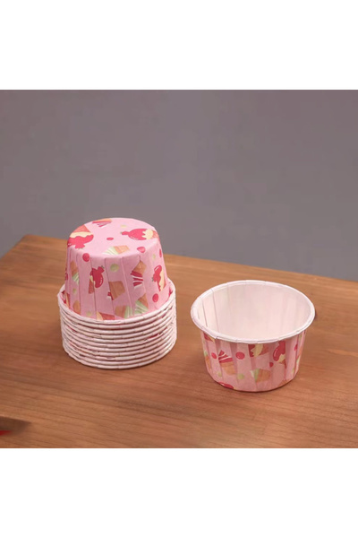 Choice ١٠٠ قطعة من ورق تغليف الكب كيك الصغير بنكهة الآيس كريم، أغطية كب كيك لعيد الميلاد، ورق تغليف الكب كيك