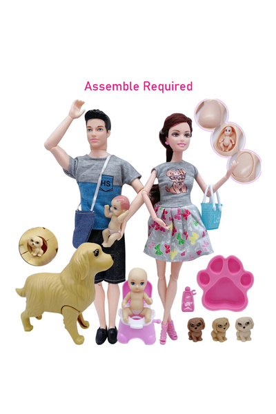 Choice Grey Set Doll Accessories Baby Doll Pregnant Mom Lady Father Dad Ken f...