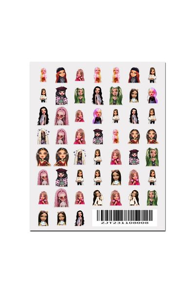 Choice ملصقات أظافر جديدة ثلاثية الأبعاد على شكل فتاة كرتونية B-Bratz، قطعة واحدة، ملصق فني للأظافر على شكل رسوم متحركة...
