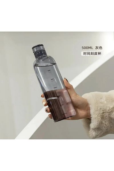 M Mimoza Park 500ml Motivational Healthy Glass Water Bottle - Leak Proof Flask and Water Bottle Borosilicate Glass