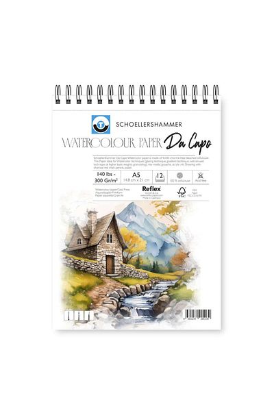 Schoellershammer Da Capo A5 12 Yp - 300 Gr Cold Press Watercolor Notebook