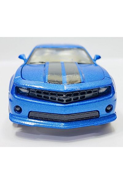 FEN TOYS كامارو موديل غطاء سيارة معدني، باب صندوق السيارة، يفتح باللون الأزرق