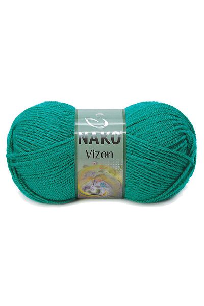 NAKO Vizon Premium 5 τεμάχια ακρυλικό πλέξιμο χειρός - μαλλί κλωστής Χρώμα No:181, Duck Head Green
