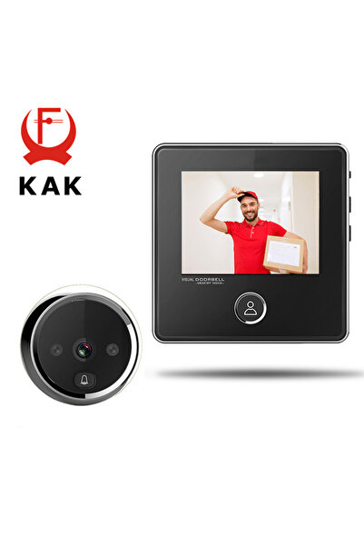 Choice KAK 2.8" شاشة LCD إلكترونية جرس باب بالأشعة تحت الحمراء كاميرا تسجيل الصور الرقمية للباب...