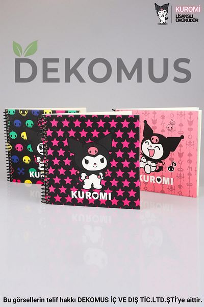 kuromi New Season Licensed "Single" Spiraled Hard Cover Notepad with Decomus 50 Sheets