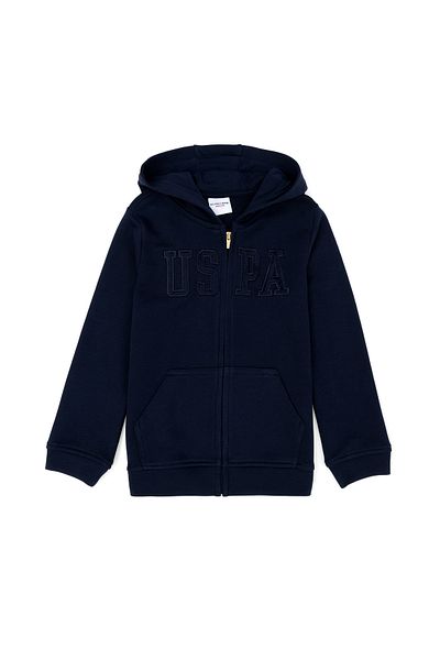 U.S. Polo Assn. Children's Navy Blue Zippered Basic Sweatshirt 50272613 -Vr033